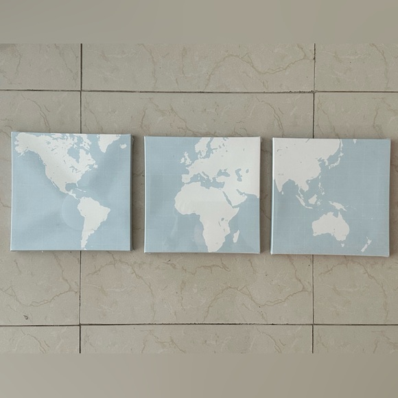 Ikea World Map Canvas Wall Art. NEW - Picture 3 of 3